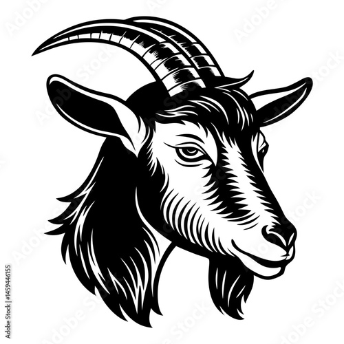 Download Goat Head Vector Illustration Eps File For Design.