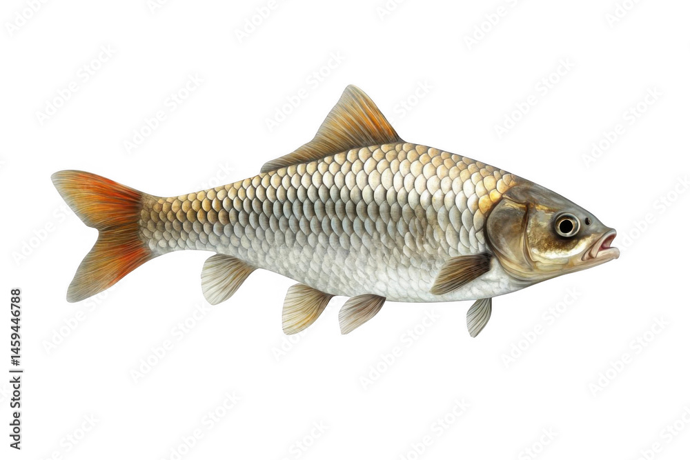 Fish With Scales Swimming Underwater in Aquarium With Scale Concept Fish With Scales Swimming Underwater in Aquarium With Scale Concept