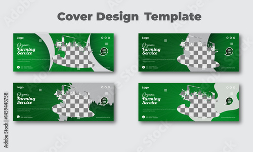 Organic farming service cover design template