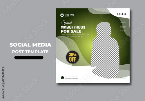 Special monsoon product for sale social media post design template