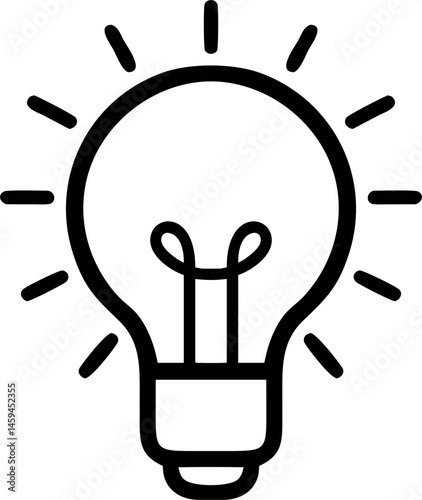 Lightbulb Icon outlines vector illustration

