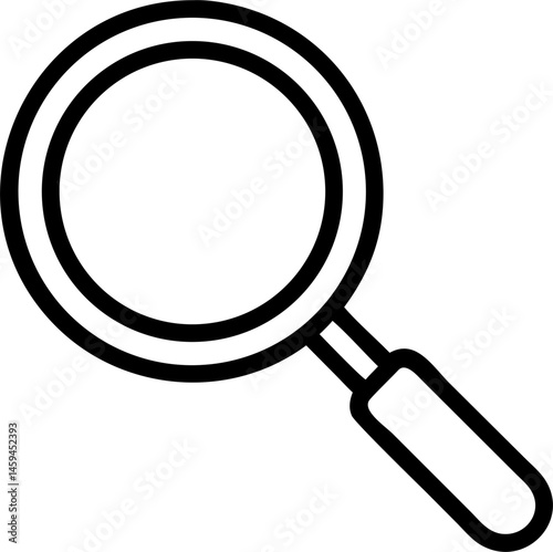 Magnifying Glass Icon outlines vector illustration