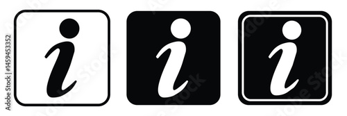 Info icons set. Info button.  Information icon collection.