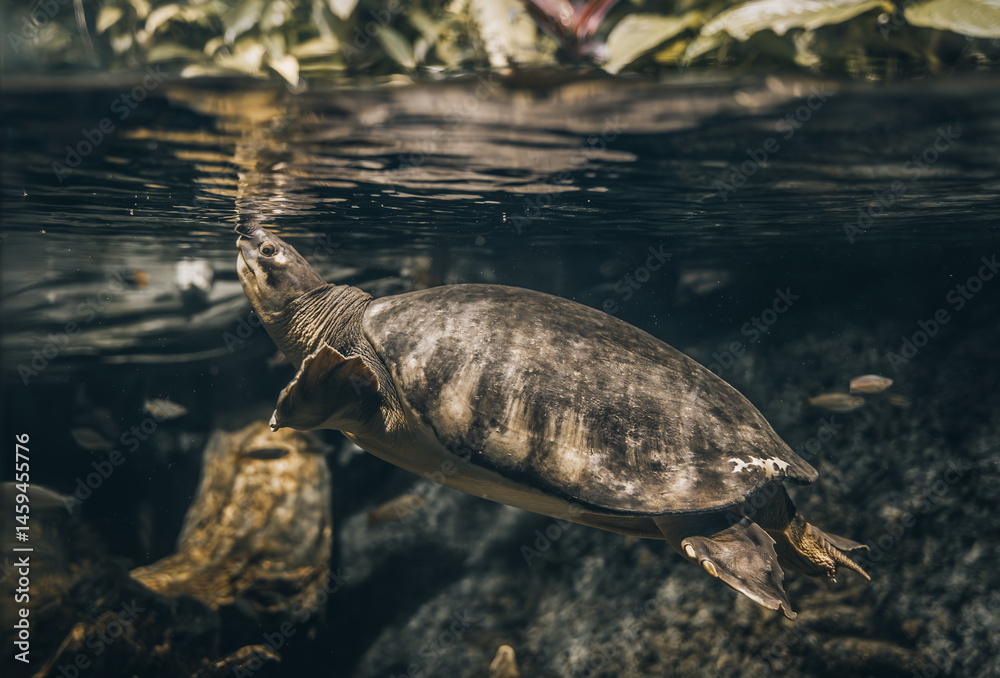 Obraz premium sea turtle under water