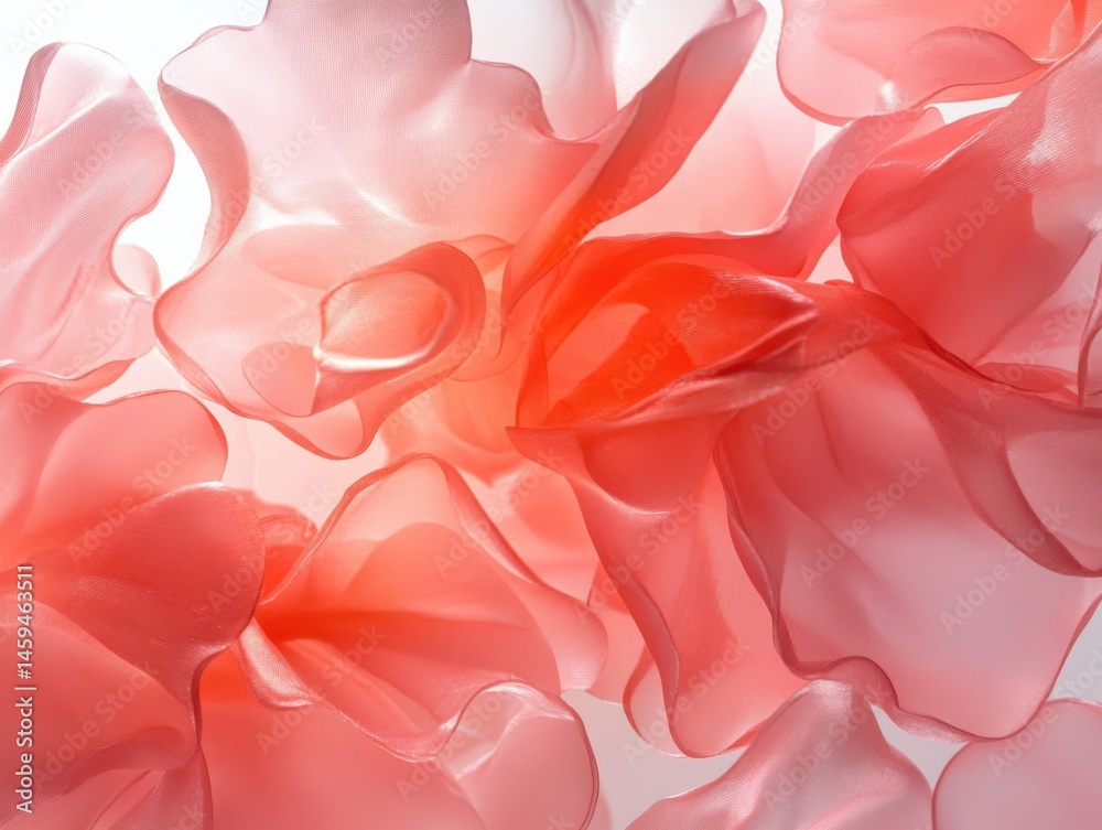 Fototapeta premium Peach fabric with airy folds