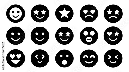 Emotion icon pack designed with good, bad, maybe, evaluation, and rating icons to represent user sentiments and reactions