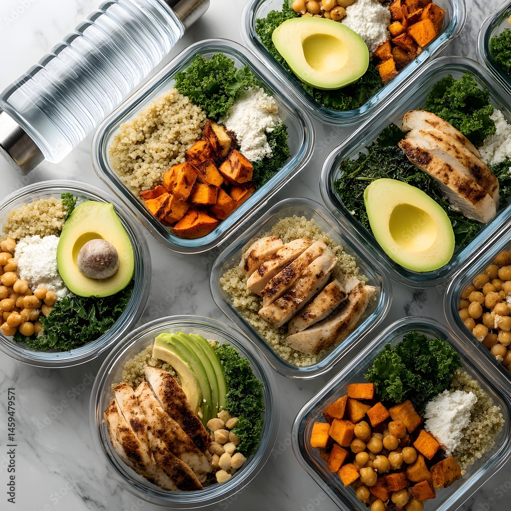 Healthy Meal Prep Containers: Balanced Diet Food Prep