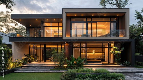 Modern Luxury Home with Large Windows
