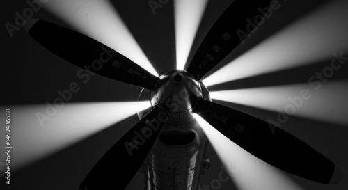 Dynamic Shadows of Tilted Propeller Blades with Spotlight