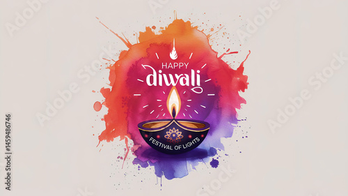 Digital Happy Diwali Art for Branding, Invitations, and Festival Announcements - Perfect for Festival Wishes, Marketing, and Social Media Use