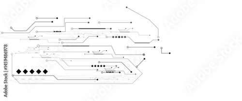 Transparent PNG available
Abstract grey circuit line technology