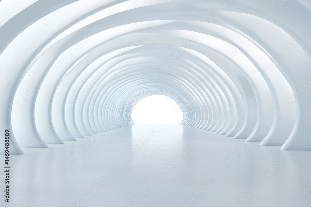 Abstract white archway tunnel perspective Abstract white archway tunnel perspective