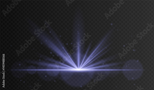 Blue radial spotlight with glowing rays and floating particles. Ideal for nature-themed visuals, magical effects, or sci-fi HUD lighting.