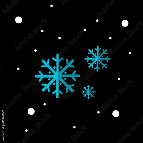 snowflakes on black background