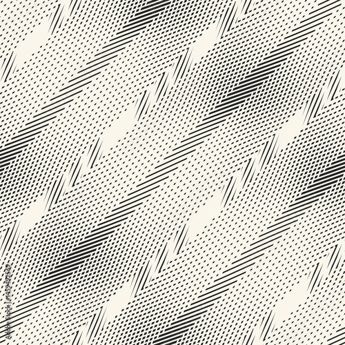 Black And White Dotted Broken Stripes Pattern