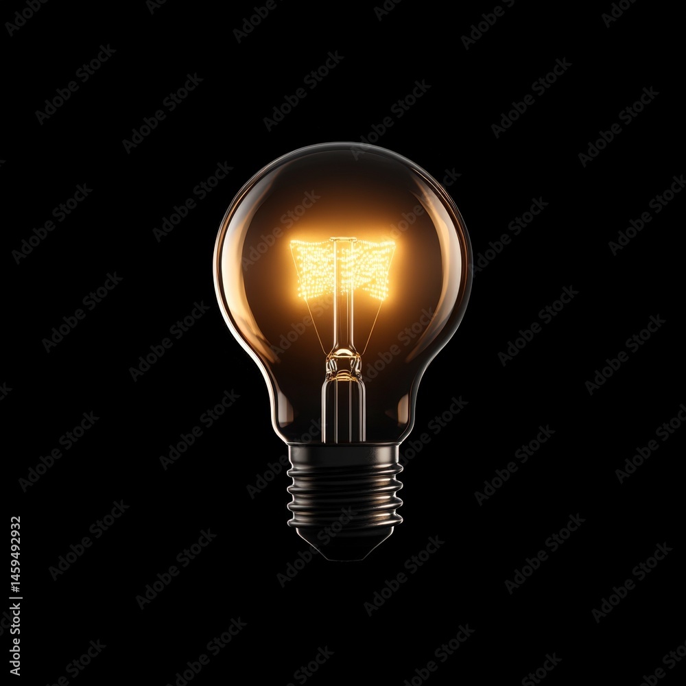 Light bulb on black Light bulb on black