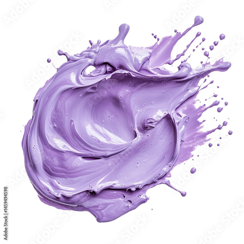 lavender paint swirling splash
