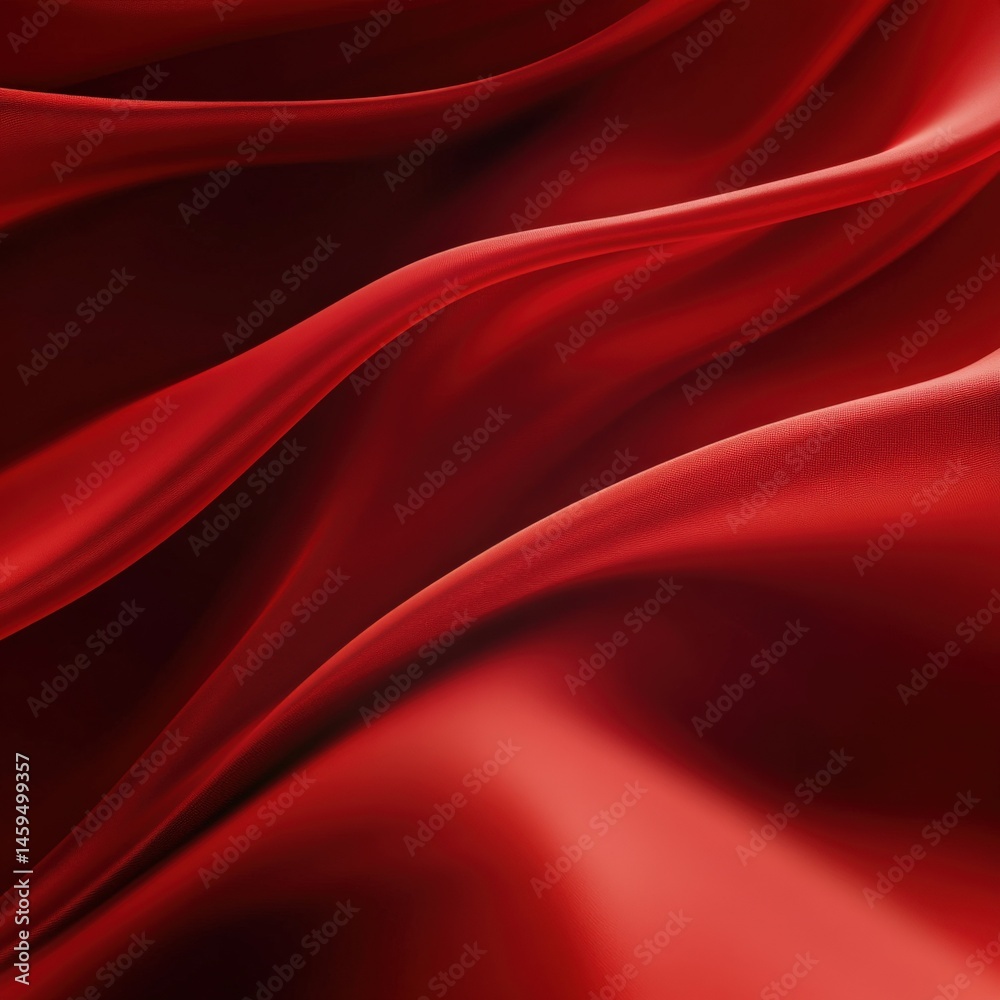 Obraz premium Red satin fabric flowing texture