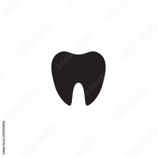 Tooth icon. Dental clinic logo. Human teeth vector illustration.