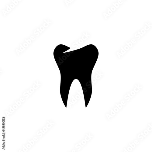 Tooth icon. Dental clinic logo. Human teeth vector illustration.