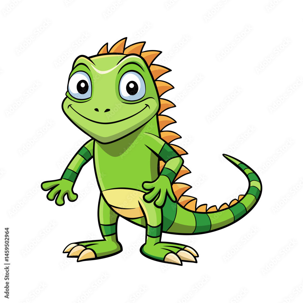 Fototapeta premium Download Iguana Vector Art Illustration Eps File For Design.