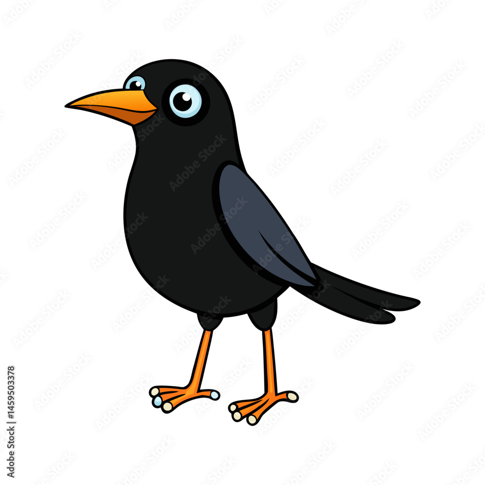 Fototapeta premium Download Blackbird Vector Art Illustration Eps File For Design.