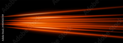 Spotlight. Orange stage beams expanding from center on black background. Ideal for event lighting, concert scenes, stage effects, spotlight visuals, presentation design.