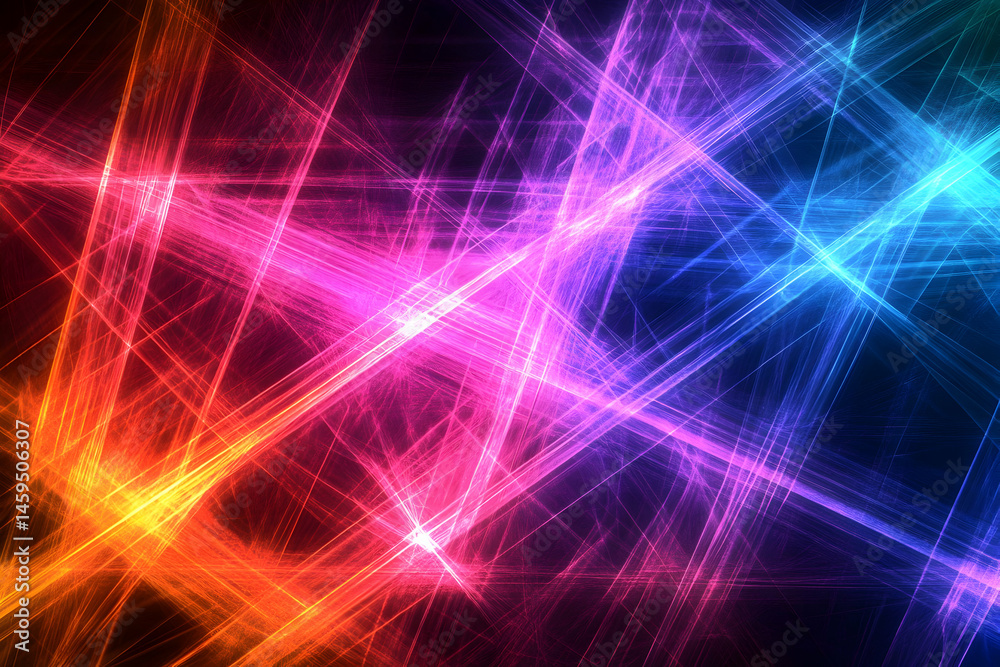 Obraz premium Abstract Colorful Light Rays Background with Dynamic Energy Patterns