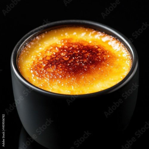 Single creme brulee dessert