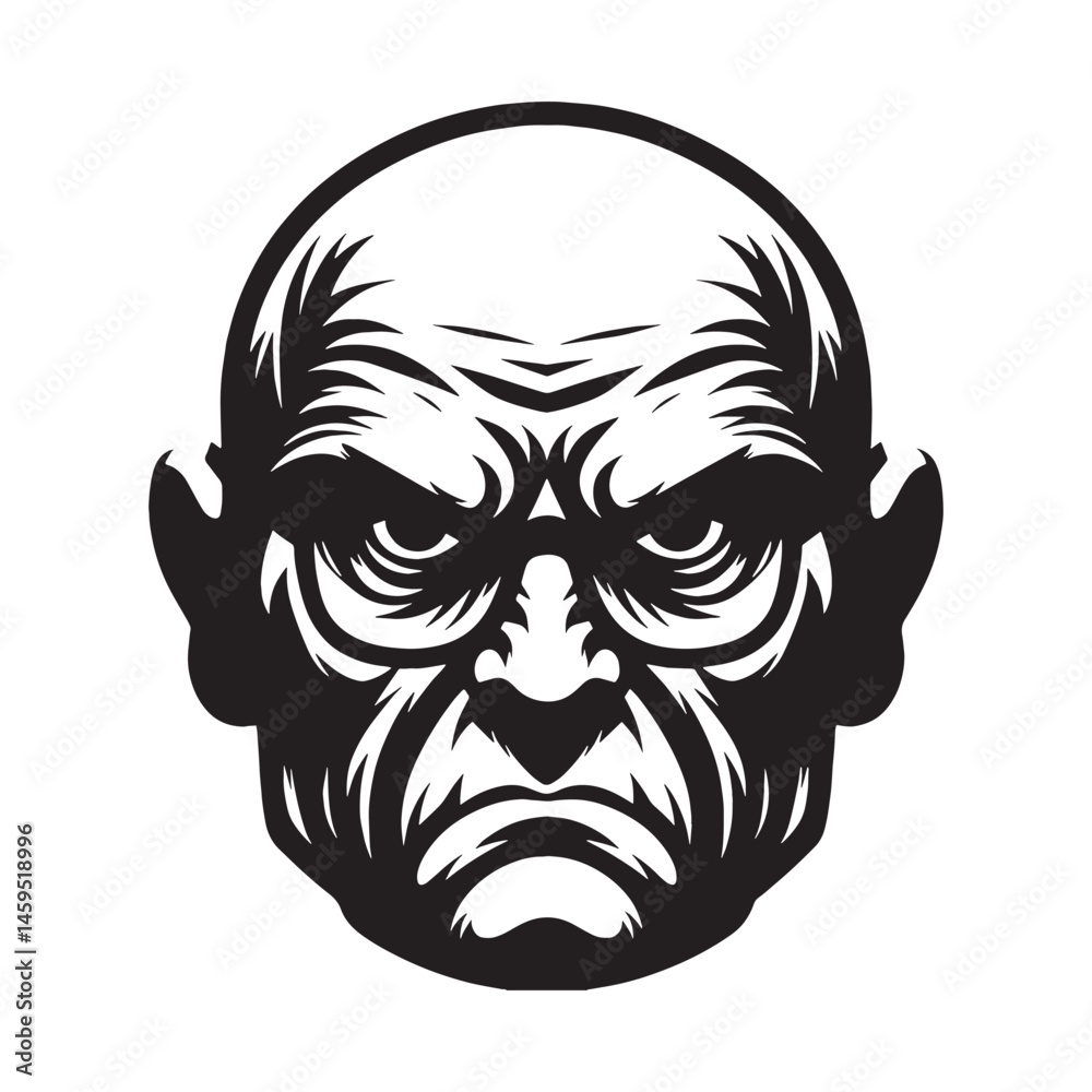 Deep-set Angry Face silhouette, intense and bold – Angry Face illustration – Intense Angry Face vector – Angry Silhouette
Deep-set Angry Face silhouette, intense and bold – Angry Face illustration – Intense Angry Face vector – Angry Silhouette