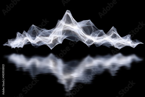 Obraz na płótnie Abstract sound wave reflection on water w salonie