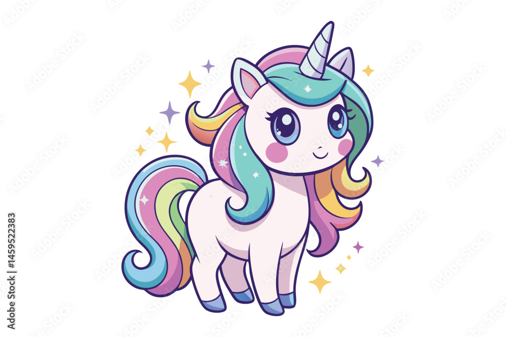 Fototapeta premium cute unicorn silhouette vector