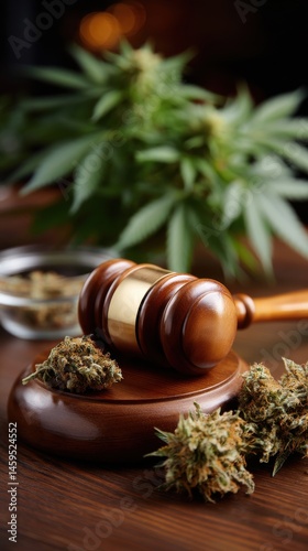 Cannabis and Gavel Still Life Legalization of Marijuana Law and Justice