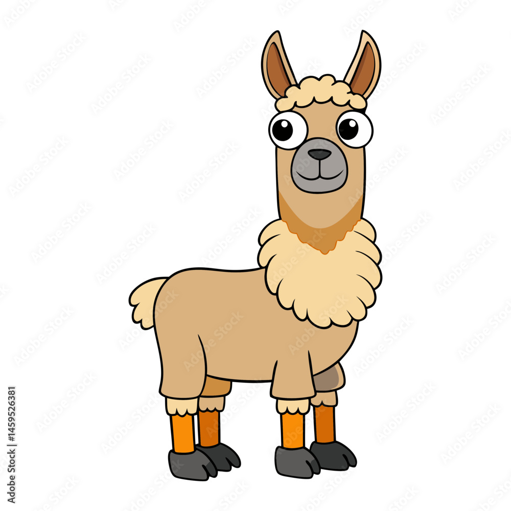 Obraz premium Download Llama Vector Art Illustration Eps File For Design.
