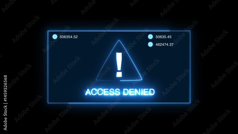 Access Denied security breach computer hacking warning message hacked alert Business server show security hacked alert warning sign , Virus code software hack concept,  Access Denied  Alert Message
