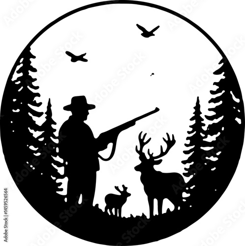 Solo Hiker in the Mountains – Wilderness Adventure Artwork