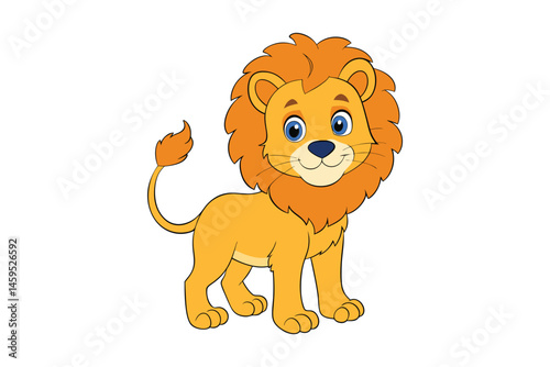 cute lion silhouette vector