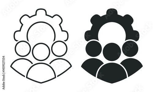 Teamwork management icon. Illustration vector