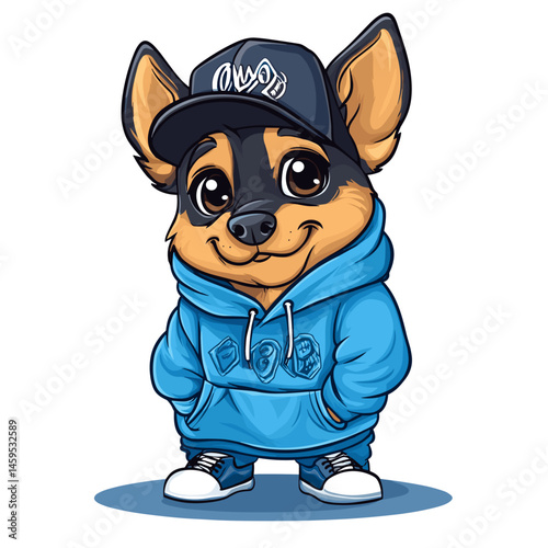 Cute German Shepard dog vector
