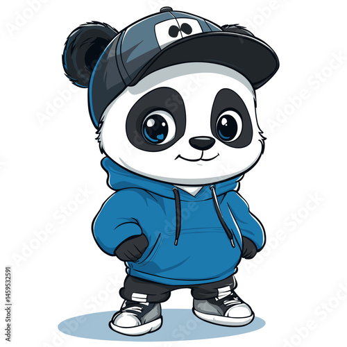 Cute panda with Basecap
