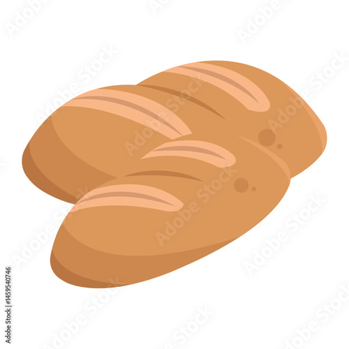 Loaves of bread. Vector