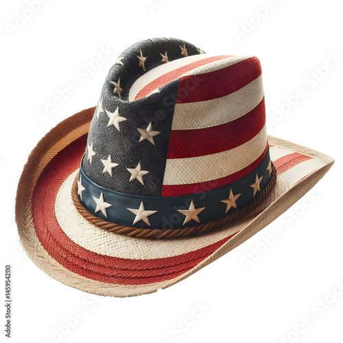 American hat isolated on white background