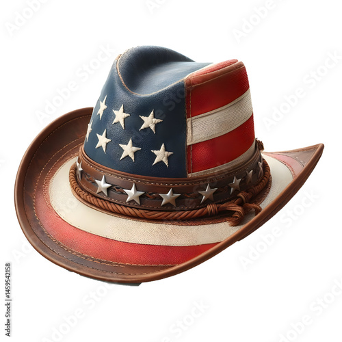 American hat isolated on white background
