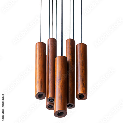 A Set of Personalized Memorial Wind Chimes Cap Mallets Isolated on Transparent Background photo