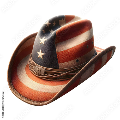 American hat isolated on white background