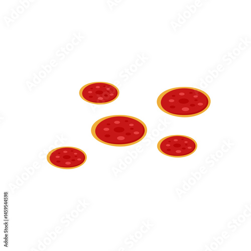 Pepperoni pizza vector illustration 