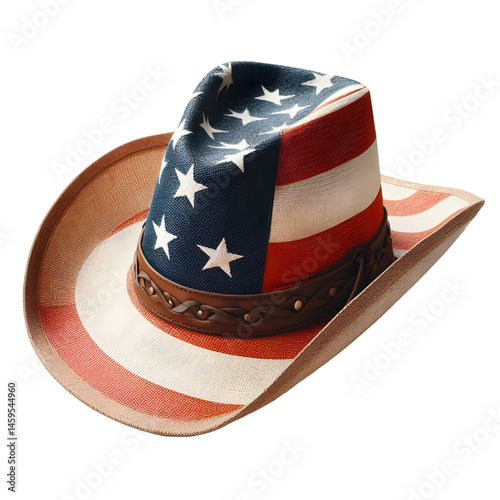 American hat isolated on white background