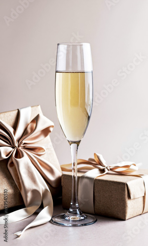 Sparkling Cider Gift Wrapped Ribbon Celebration Moment