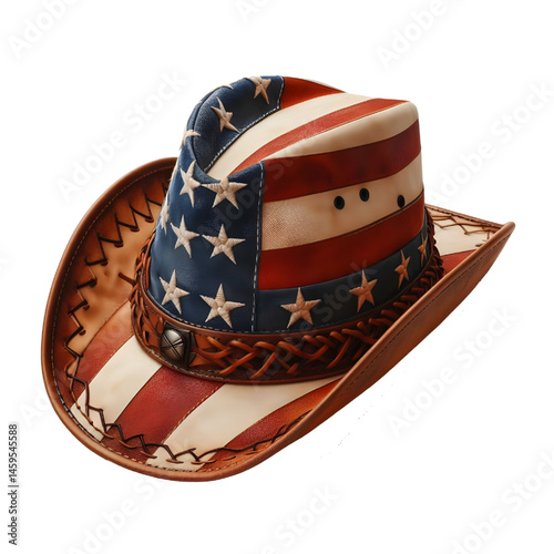 American hat isolated on white background