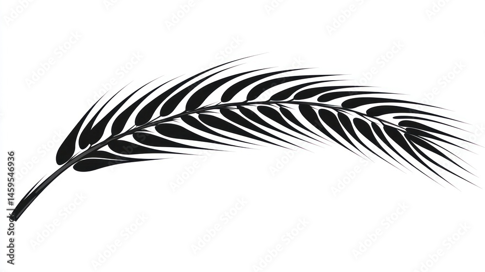 Obraz premium Wheat ear silhouette